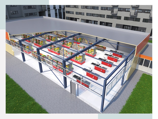 Строительство магазинов в Курган от 619 руб. за м²