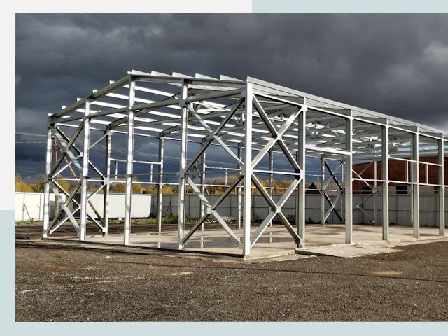 Двускатные ангары в Курган от 619 руб. за квадрат