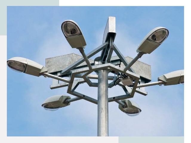 Монтаж осветительных мачт в Кургане