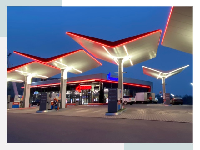 Навесы для АЗС в Кургане