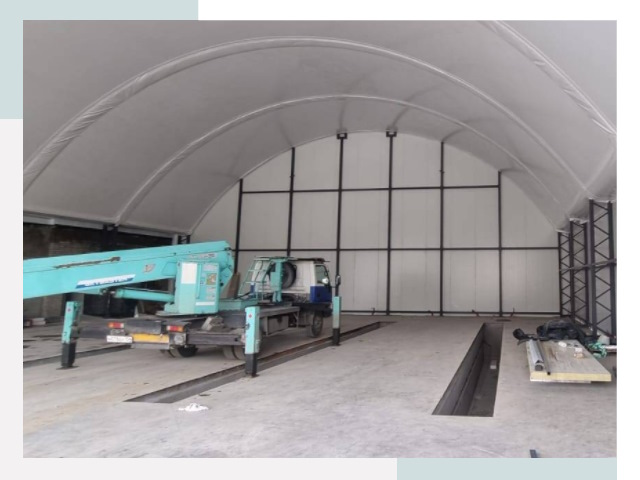 Внутреннее оснащение ангаров в Кургане