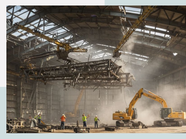 Демонтаж ангаров в Кургане от 619 руб. за м²