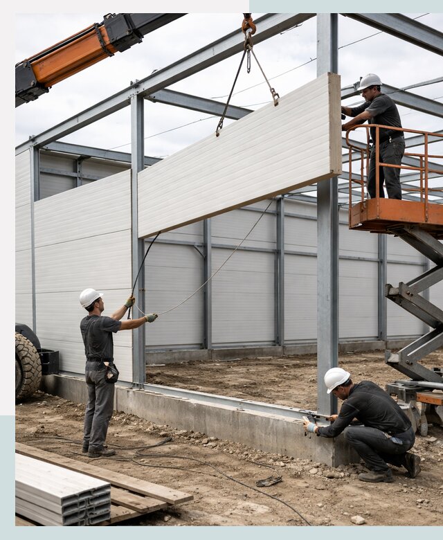 Строительство складов из сэндвич панелей в Кургане под ключ